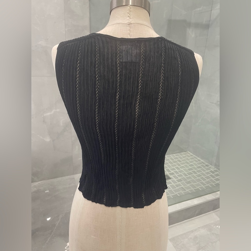 CHANEL BLACK CROP TOP SIZE 38 - Picture 17 of 17